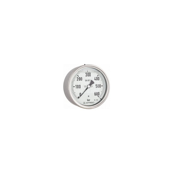 Manometr z rurką Bourdona AFRISO RF glicerynowy 0/250 bar ekscentryczne G1/2B fi 100 mm, kl. 1,0%