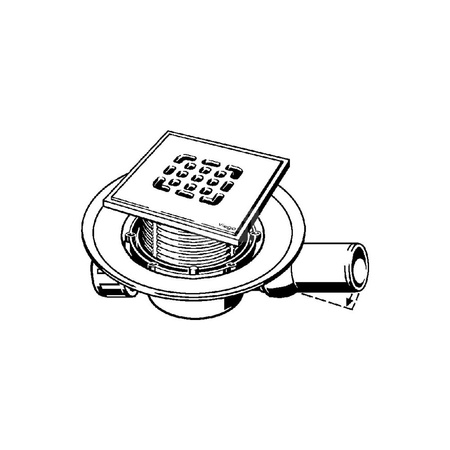 Advantix-odpływ łazienkowy nr wzoru 4935.2 DN: 50 odpływ poziomy