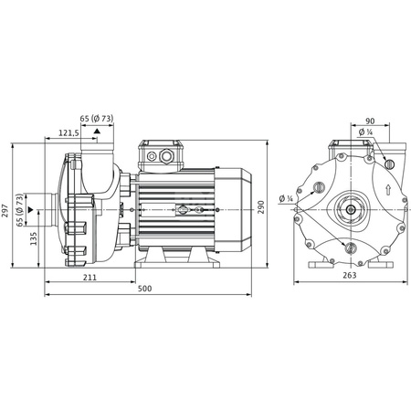 Pompa obiegowa Wilo-BAC 70-135-4_100/2-DM/R-2-N7-IE3, dławnicowa o konstrukcji blokowej z przyłączem Victaulic. Zmniejszenie kosztów cyklu życia pompy dzięki optymalizacji sprawności. Korpus pompy wykonany z tworzywa sztucznego.