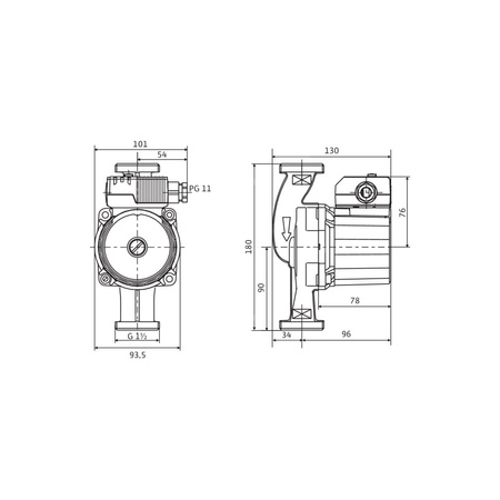 Pompa obiegowa WILO STAR-Z 25/2 1x230 V 50 Hz, PN 10/10bar
