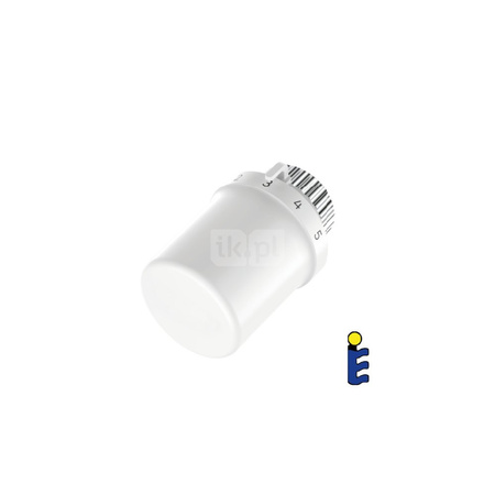 Zestaw do grzejników dolnozasilanych: głowica termostatyczna Thera-6 T3019 + zawór podwójny Verafix VK z funkcją odwodnienia, kątowy, 1/2", V2471EY15A