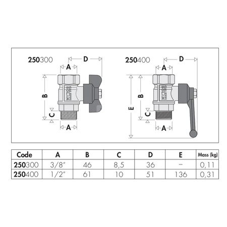 Odpowietrznik automatyczny CALEFFI z uszczelką gz/gw mosiądz chromowany fi 1/2''x1/2''