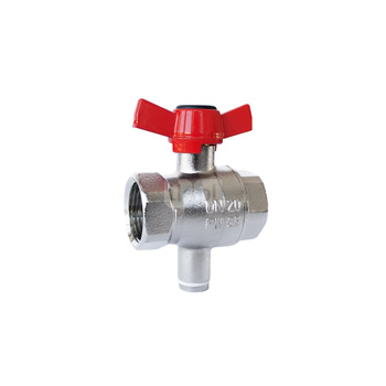 Zawór kulowy HERZ 2202, PN25 DN 15 GW z przyłączem do czujnika