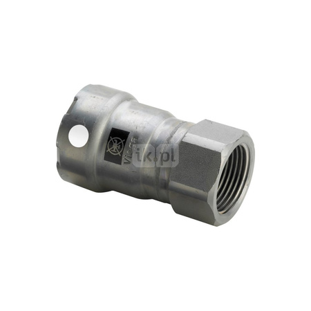 Megapress S-złączka przejściowa z SC-Contur stal niestopowa, powłoka cynkowo-niklowa, przyłącze zaprasowywane, gw Rp, nr wzoru 4312 dopuszczenie VdS centralne ogrzewanie zgodne z AGFW FW 524 DN: 20 D: ¾ Rp: ¾