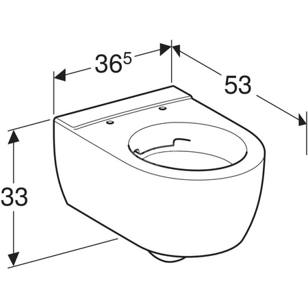Miska WC wisząca GEBERIT iCon ceramiczna biała błyszcząca bez kołnierza wewnętrznego