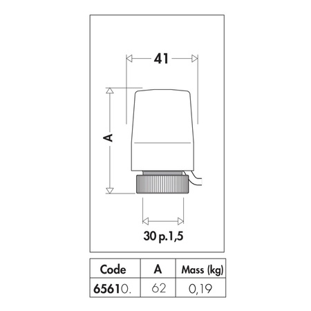 Siłownik termoelektryczny 24 V