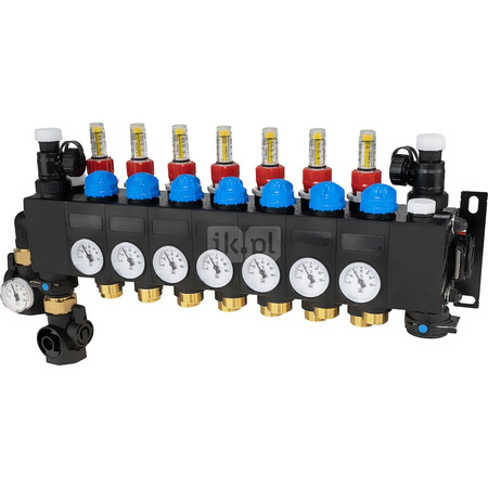 ProCalida CC 1 na 7 obiegów grzewczych, rotametry 0,75÷3,75 l/min