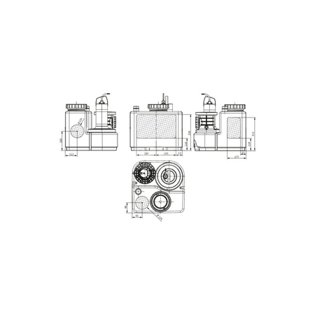 Pompa do ścieków WILO DrainLift SANI-S.11T/1 50 Hz / 1.9 m³/h / 1.03 W