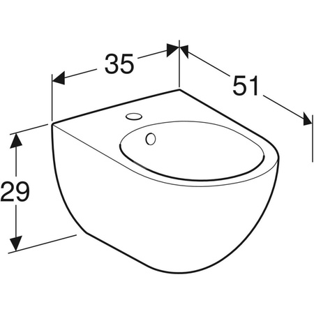 Bidet wiszący Acanto
