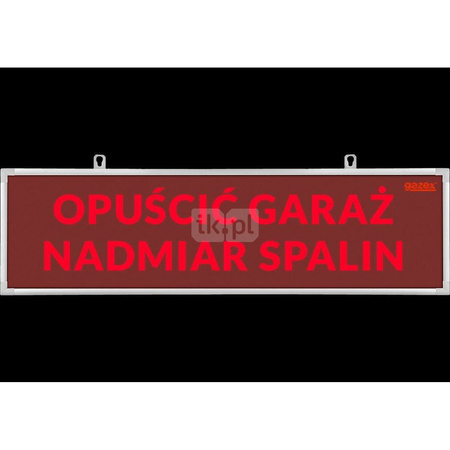 Tablica ostrzegawcza TP-4.s/H1, "NIE WCHODZIĆ NADMIAR SPALIN", wbud. cicha syren. zasil. 230V