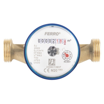 Wodomierz FERRO SJ PLUS (woda zimna) GZ 3/4''