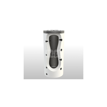 Zbiornik buforowy stojący ELEKTROMET WGJ-B pojemność 250 l z wężownicą, izolacja: kauczuk, kolor: biały