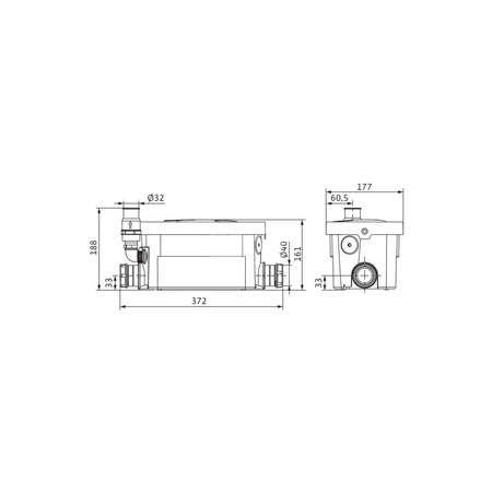 Pompa do ścieków WILO DrainLift XS-F 50 Hz / 2.34 m³/h / 0.25 W