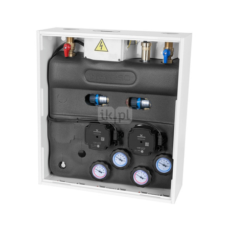 Grupa pompowa AFRISO PrimoBox AZB 211 GZ x GW 3/4'' x 3/4'', z zaworem mieszającym, z zaworem termostatycznym, z izolacją