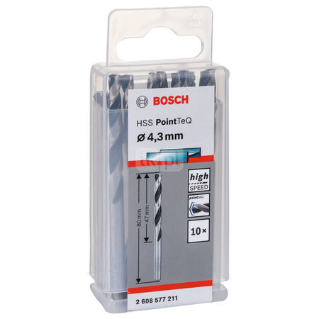 WIERT. HSS POINTTEQ 4.3MM 10PC