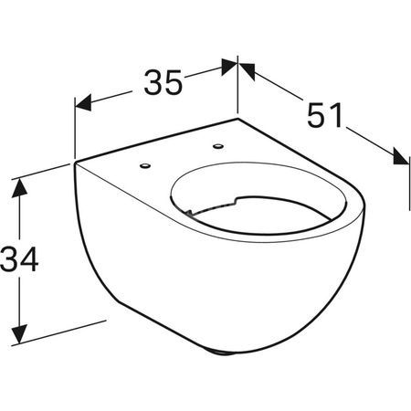 Miska WC wisząca GEBERIT Acanto bez kołnierza wewnętrznego
