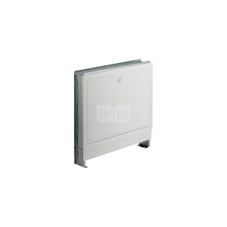 Podtynkowa szafka rozdzielacza głębokość montażu 110–150 mm nr wzoru 1294 Typ: 1200 L1: 1135 L2: 1195 przyłącze rozdzielacza + regulator różnicy ciśnień + licznik ciepła poziomy: ≤12