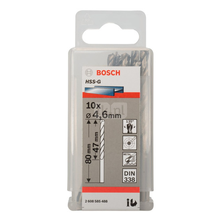 WIERTŁO STAND. HSS-G 135 '4,6/47MM