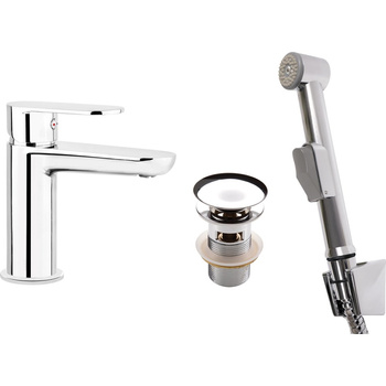 Deante Alpinia Bateria umywalkowa ze słuchawką typu bidetta