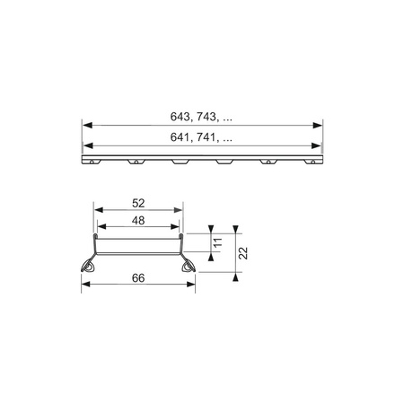 TECEdrainline - Ruszt prosty plate II 700 mm