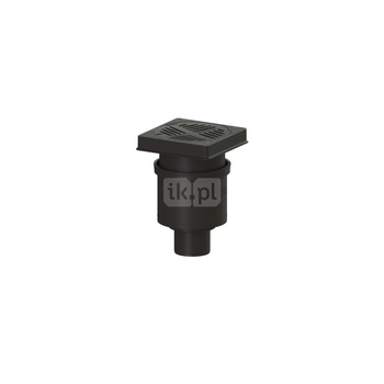 Wpust podwórzowy Ecoguss 200, DN100, odpływ pionowy, z kwadratową nasadką