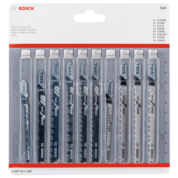 10-częściowy zestaw brzeszczotów do wyrzynarek, Wood