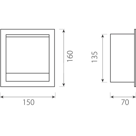 GRACE HOTEL uchwyt na papier toaletowy podtynkowy, chrom