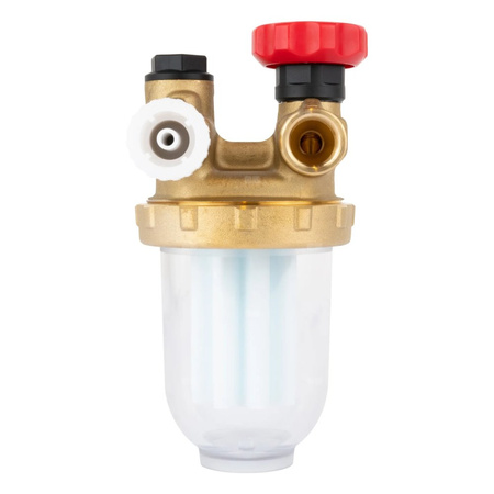 Filtr olejowy AFRISO R500Sijednorurowy z powrotem fi 3/8''/3/8'' GW x GZ, z wkładem plastikowym, maks. przepływ 210 l/h