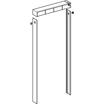 Zestaw pokrywy i okładzin bocznych do modułu sanitarnego Geberit Monolith do WC wiszącego, H114, indywidualizowany, czarny chrom