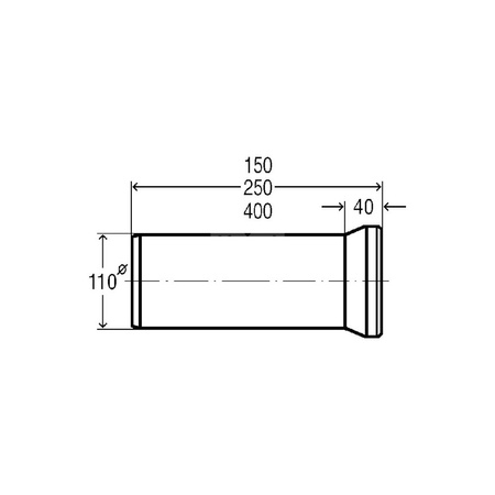 Rura przyłączeniowa przeznaczenie: WC, tworzywo sztuczne, nr wzoru 3815 DN: 100 L: 400 wykonanie: pergamon/kamea