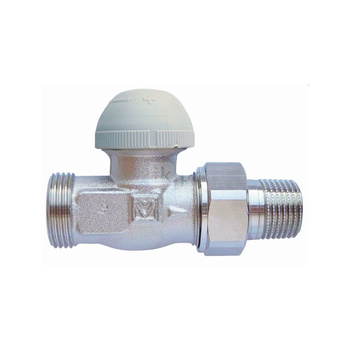 Zawór grzejnikowy termostatyczny HERZ TS-98-VH prosty, połączenie GZ 1/2'' (niklowanie)