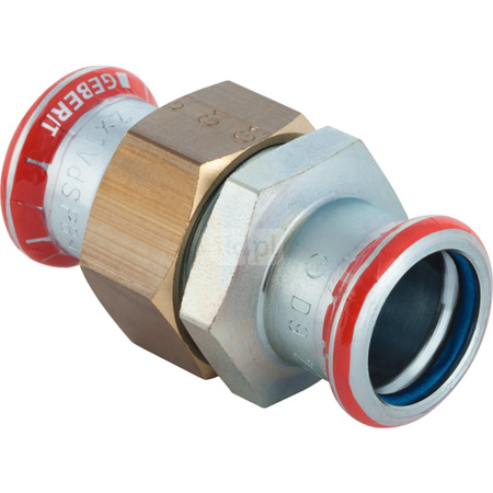 Śrubunek hydrauliczny GEBERIT Mapress C-Stahl FKM stal mz 18 mm z pierścieniem zacinającym