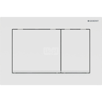 Przycisk uruchamiający Geberit Omega30, przedni/górny, biały-biały mat-biały
