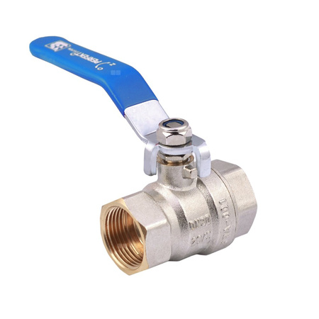 Zawór kulowy PERFEXIM PHA-001 mosiądz niklowany, PN30 1/2'' gw x gw, uchwyt: dźwignia (czerwona)