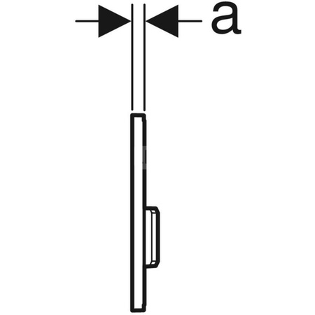 Pneumatyczny zawór spłukujący Geberit do pisuaru, Typ 50, lava