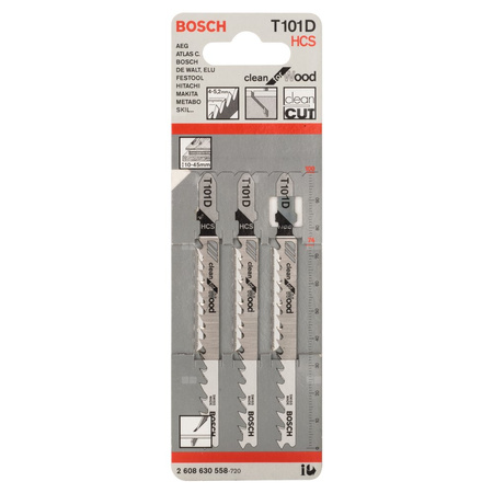 Brzeszczot do wyrzynarek T 101 D 3 szt. NS