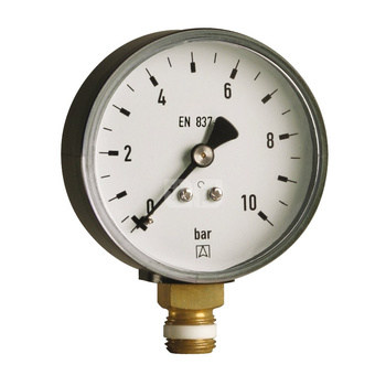 Manometr z rurką Bourdona AFRISO RF grzewczy 0/1,6 bar radialne G1/2B fi 100 mm, kl. 2.5%