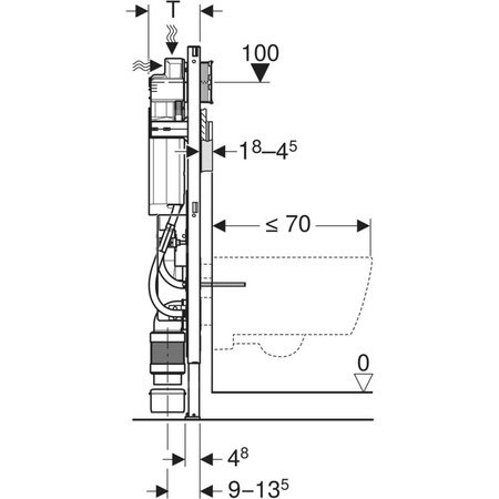 Stelaż podtynkowy do WC GEBERIT Duofix specjalny + Sigma, 1120 x 880 x 170 mm, ze spłuczką