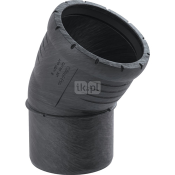 Kolano 30' GEBERIT Silent-Pro, PP mx, 110 mm (mufa wciskowa x końcówka wciskowa)