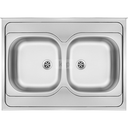 Deante Tango Zlewozmywak 2-komorowy bez ociekacza - satyna