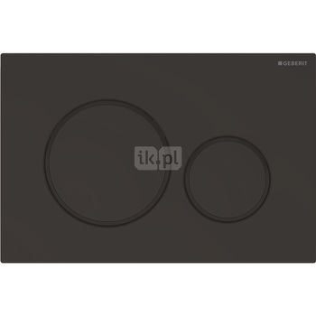 Przycisk uruchamiający Geberit Sigma20, przedni, czarny mat-czarny-czarny mat, easy-to-clean