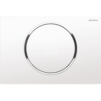 Przycisk uruchamiający Geberit Sigma10, przedni, biały-chrom bł.-biały