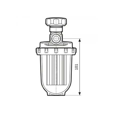 Filtr olejowy AFRISO V500Stjednorurowy fi 3/8''/3/8'' GW x GZ, z wkładem stalowym, maks. przepływ 320 l/h