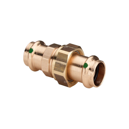 Złącze Sanpress VIEGA 2260 Jednoczęściowy, brąz (Stan surowy) / brąz, 18 mm (mz x mz), 80 mm z uszczelką