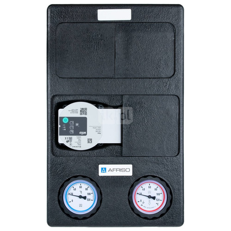 Grupa pompowa AFRISO PrimoTherm K 180-3 DN 25 GW 1'' x 1'', z zaworem mieszającym, z zaworem termostatycznym, z izolacją, z pompą obiegową