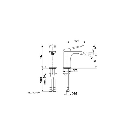 Bateria bidetowa KFA Armatura AMAZONIT, kolor chrom