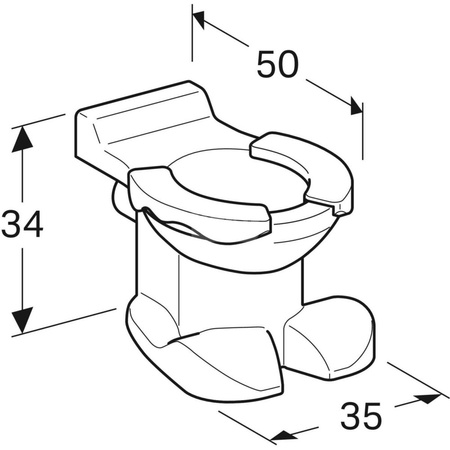 Miska WC stojąca GEBERIT Bambini