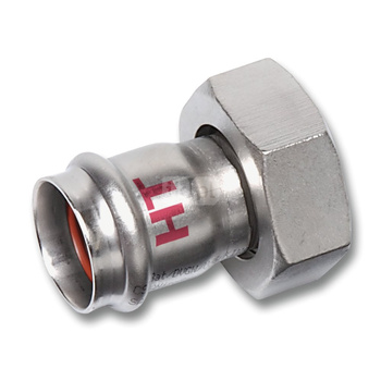 Półśrubunek SANHA NiroSan Press Industry Dwuczęściowy, stal nierdzewna, 54 mm x 2 1/2'' (zw x nz)