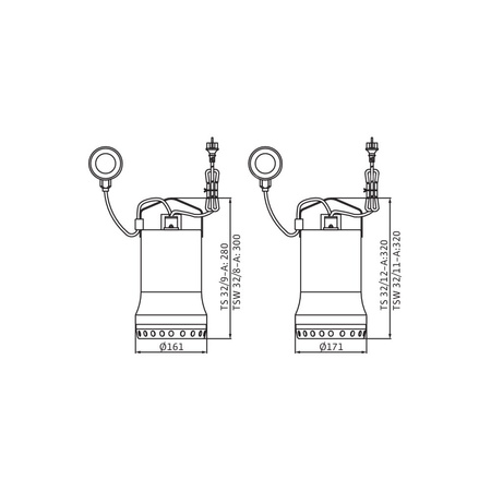 Pompa zanurzeniowa do ścieków WILO Drain TS/TSW 32/12A stal nierdzewna 1 x 230 V, moc 0.9 W 50 Hz, przewód 10 m