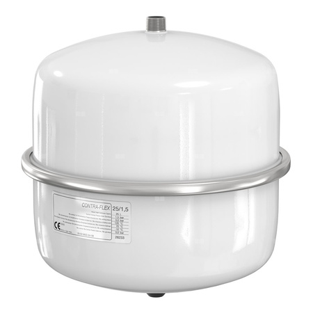 Naczynie wzbiorcze wiszące FLAMCO MEIBES Contraflex, pojemność 25 l 1.5-, 3 bar / 120'C fi3/4'', kolor biały, do instalacji chłodn.C.O.